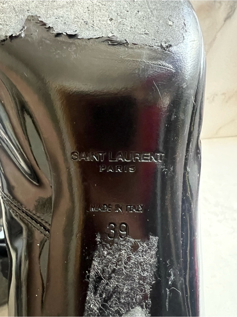 Saint Laurent YSL runway cat 50 lace up boots patent leather black - Picture 7 of 7